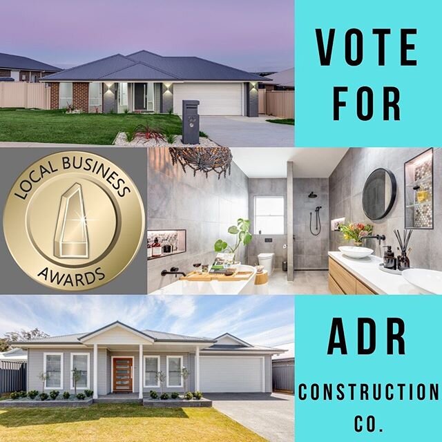 Thanks again for your support everyone, we are so grateful! 🤩🤩🏡🔨
Make sure you VOTE for ADR Construction Co in The Local Business Awards using the link below 👇🏼
https://thebusinessawards.com.au/

Voting closes in 2 weeks!