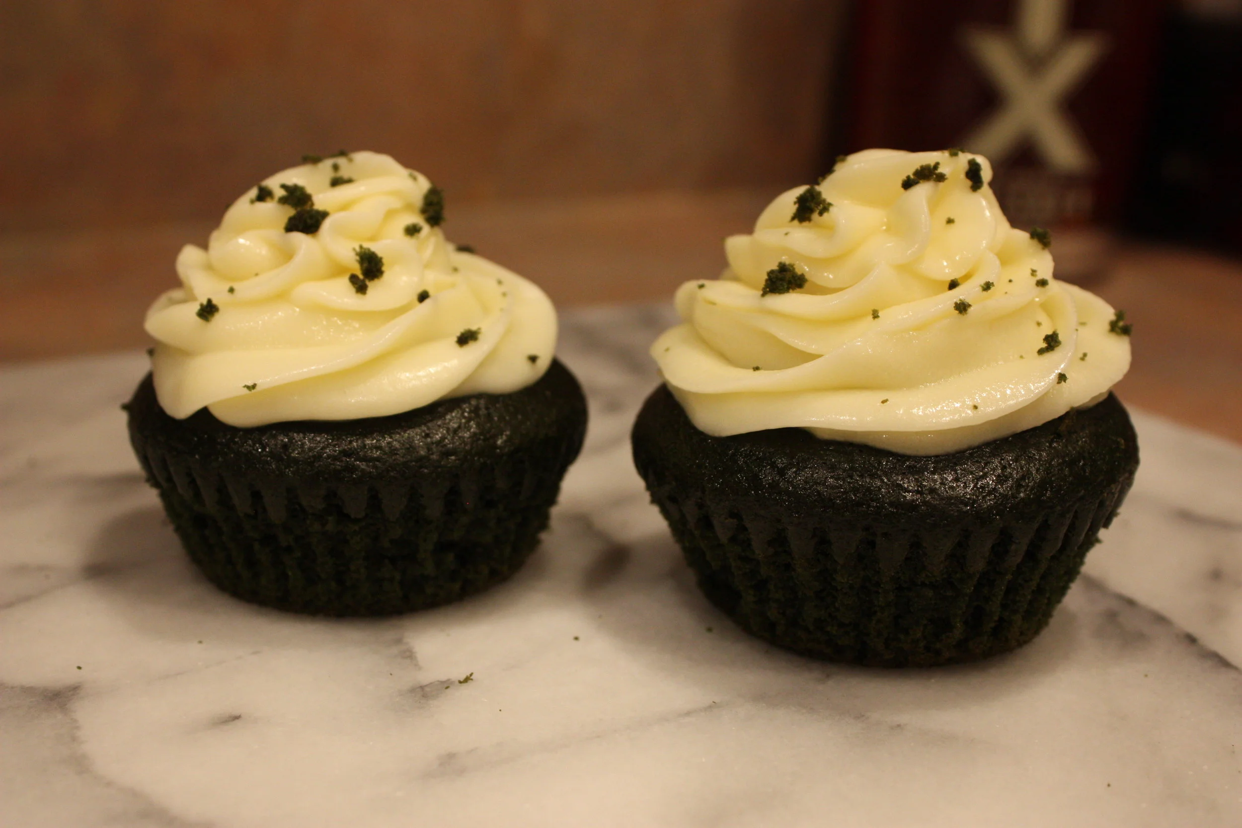 Green Velvet Cupcakes for Lucius Malfoy