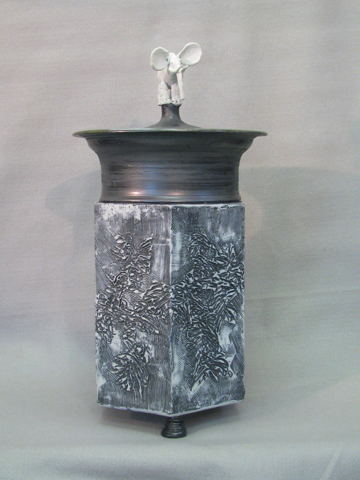 Elephant Covered Jar