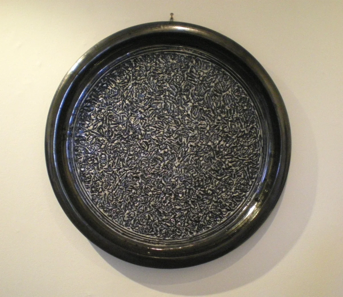 Blue, Black & White Textured Plate