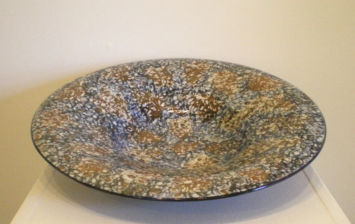 Brown, White & Blue Bowl