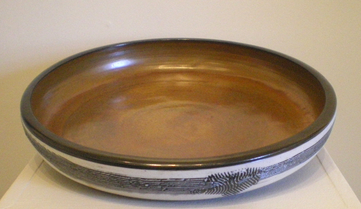 Gold Black White Bowl