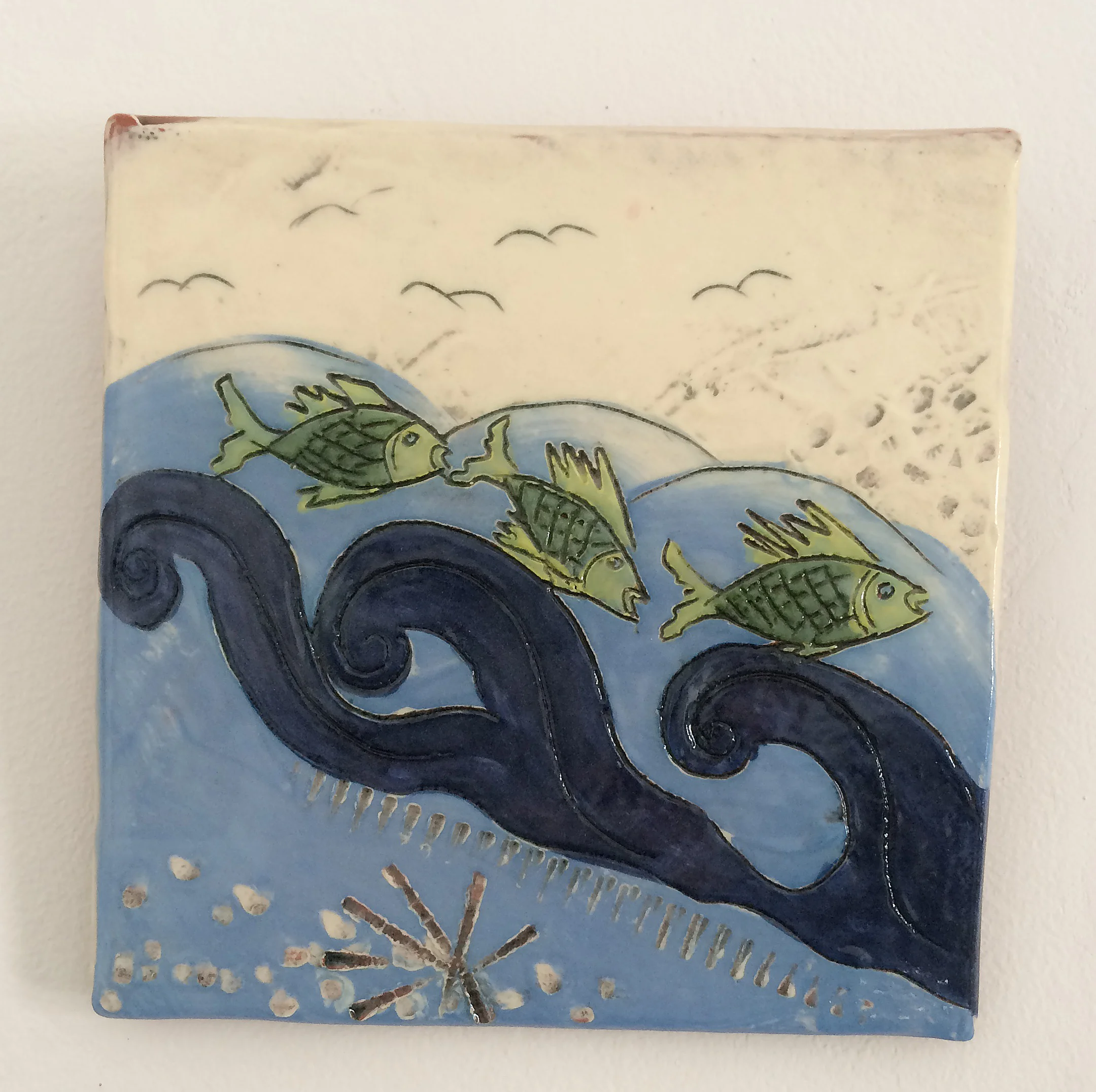 Anne McLellan fish wall tile