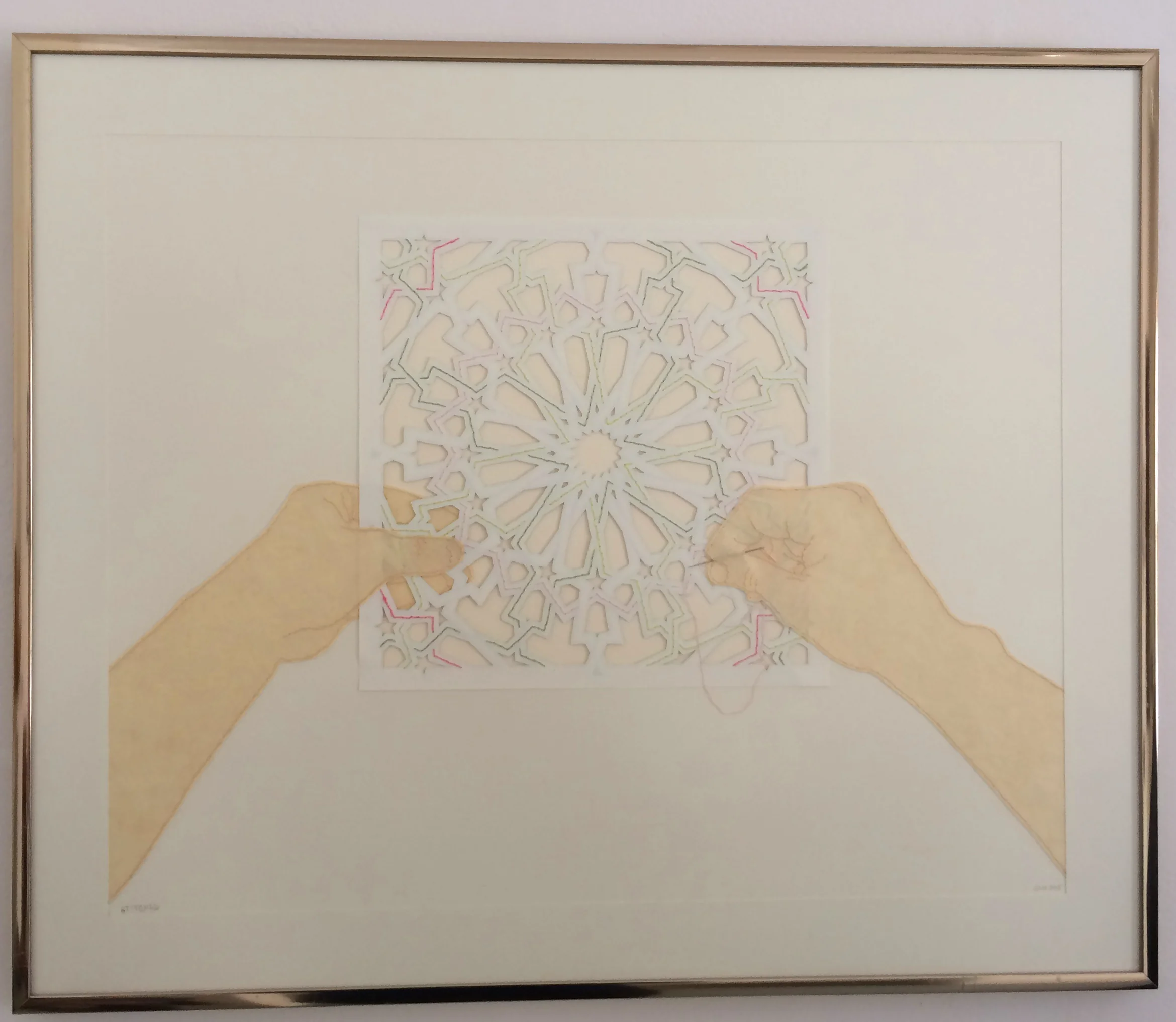 Cathryn Miller stitched wall hanging