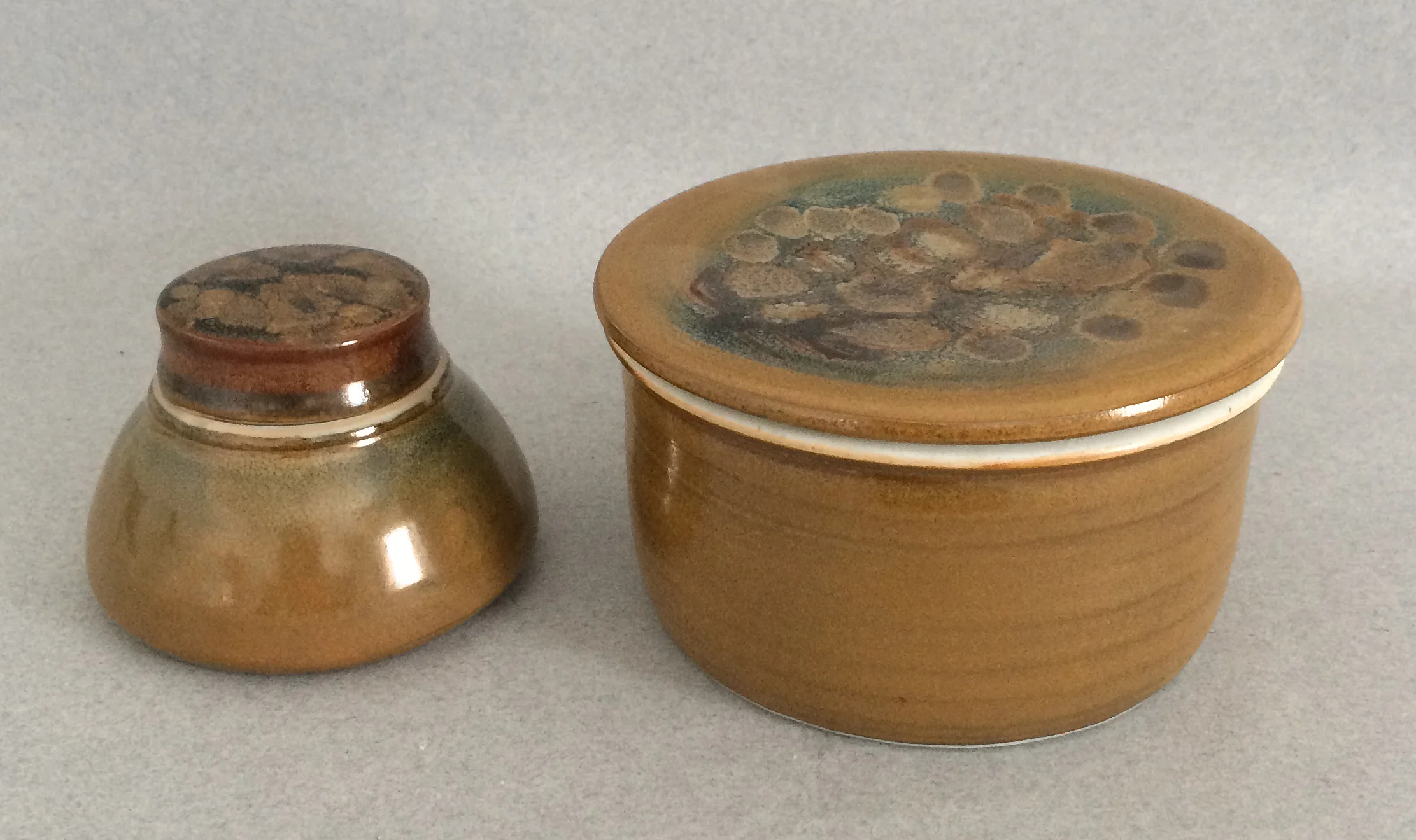 Jack Sures small covered bowl (right)