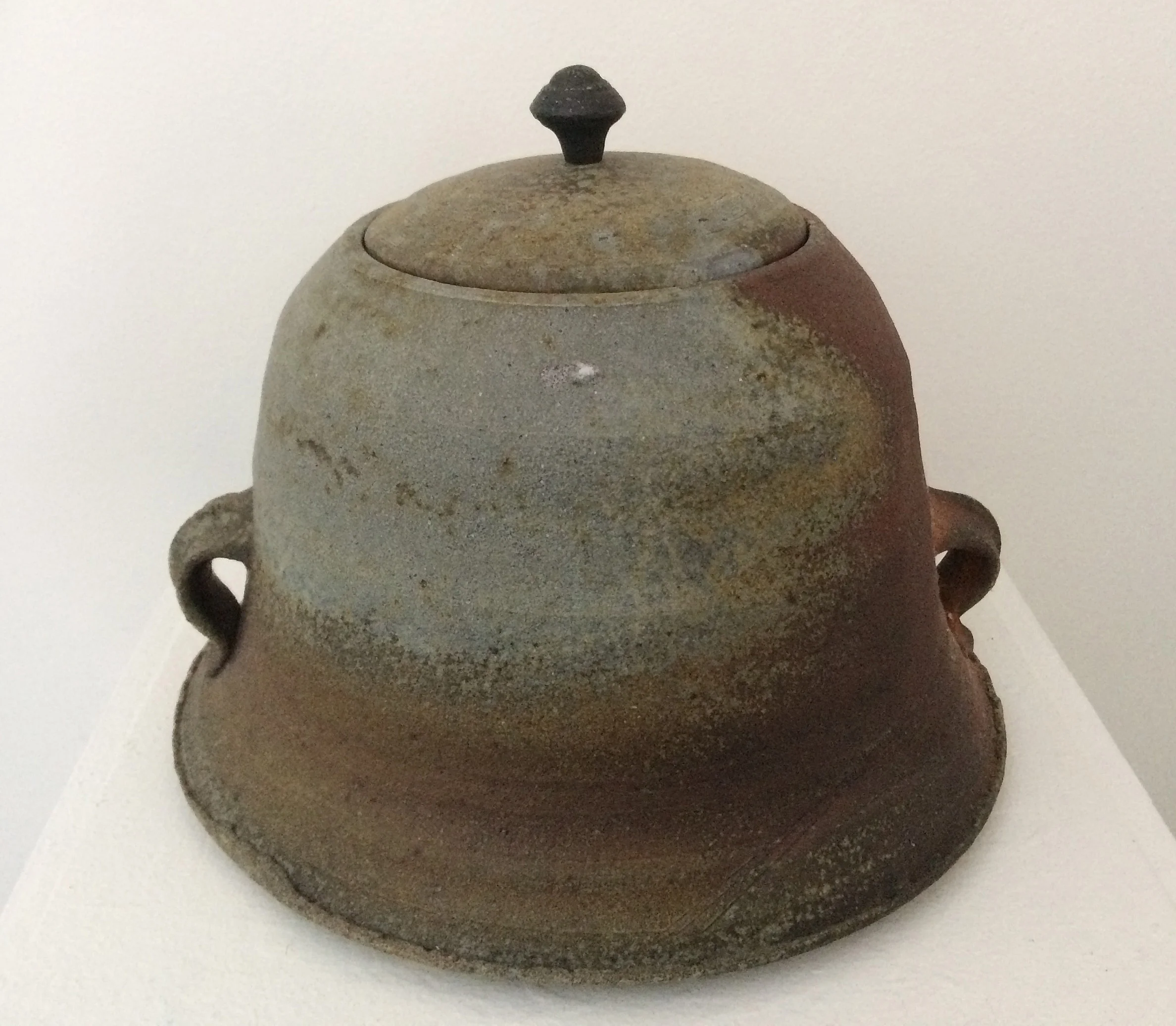Jeff Stewart stoneware and brass lidded vessel
