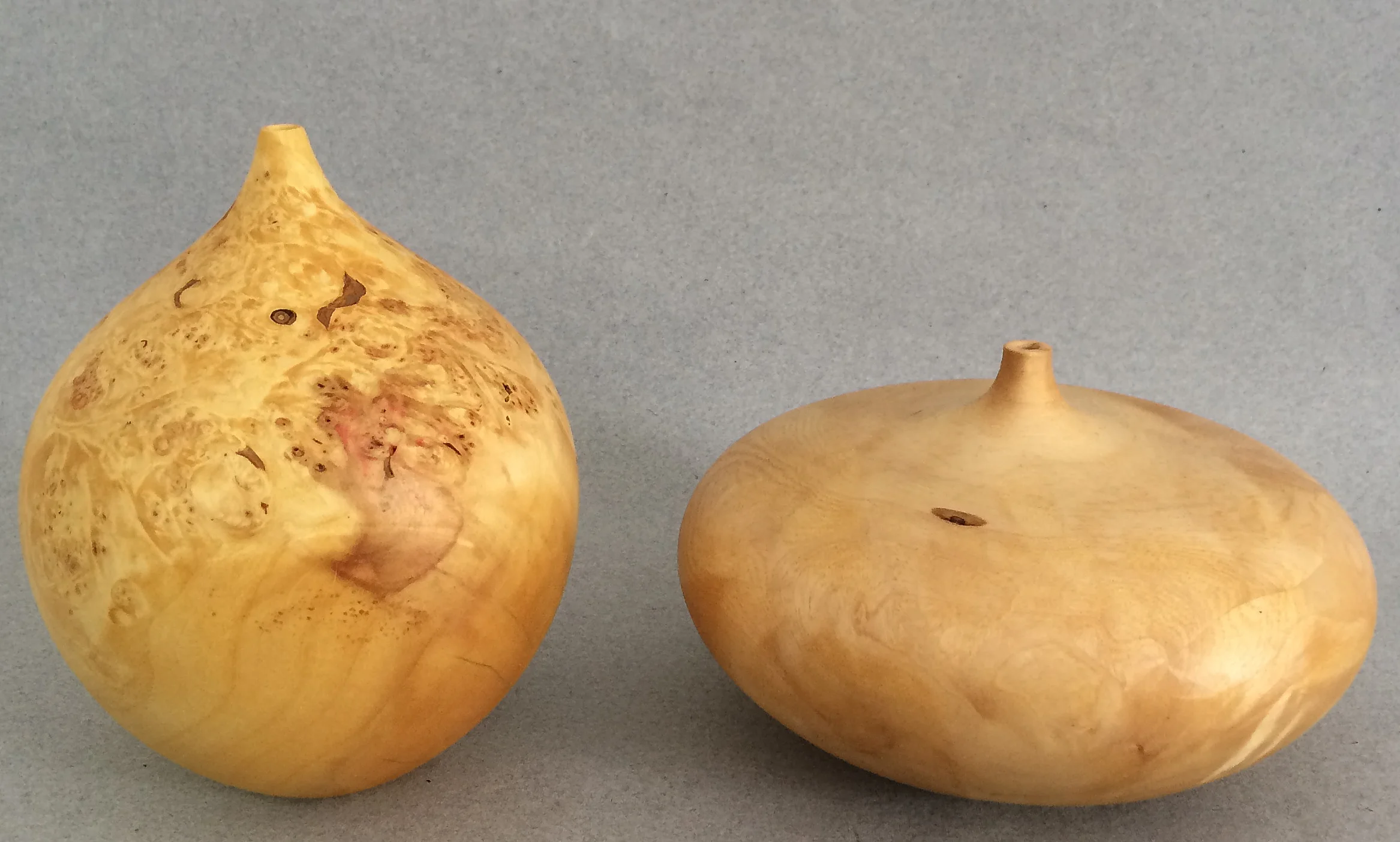 Michael Hosaluk weed burl wood vase, left