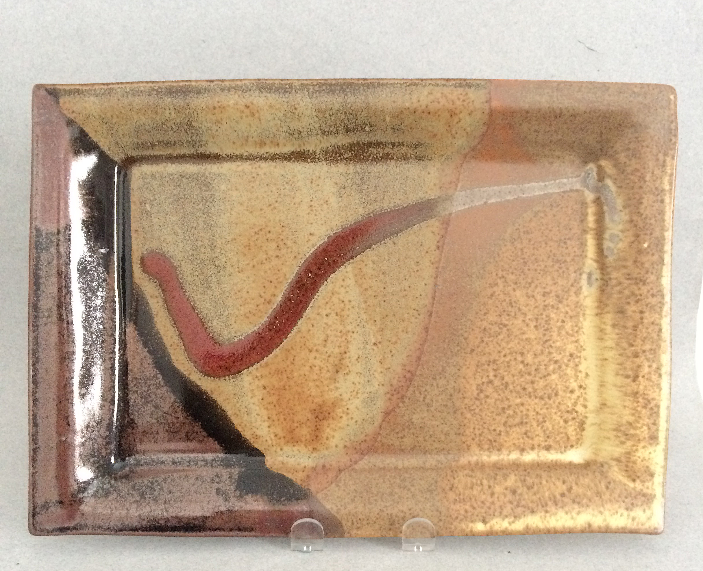 Parsons Dietrich Pottery gold rectangular tray