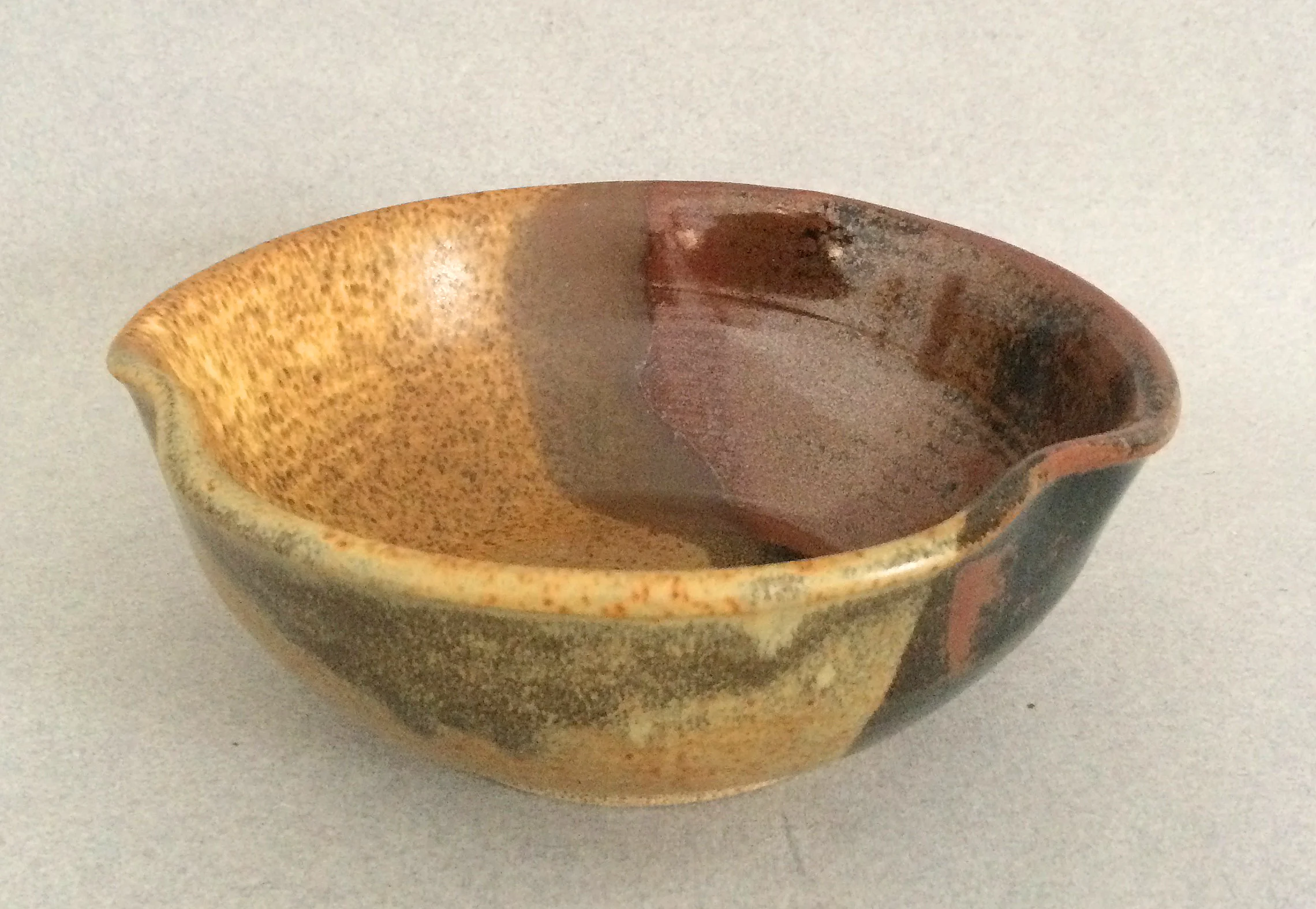 Parsons Dietrich Pottery gold serving bowl