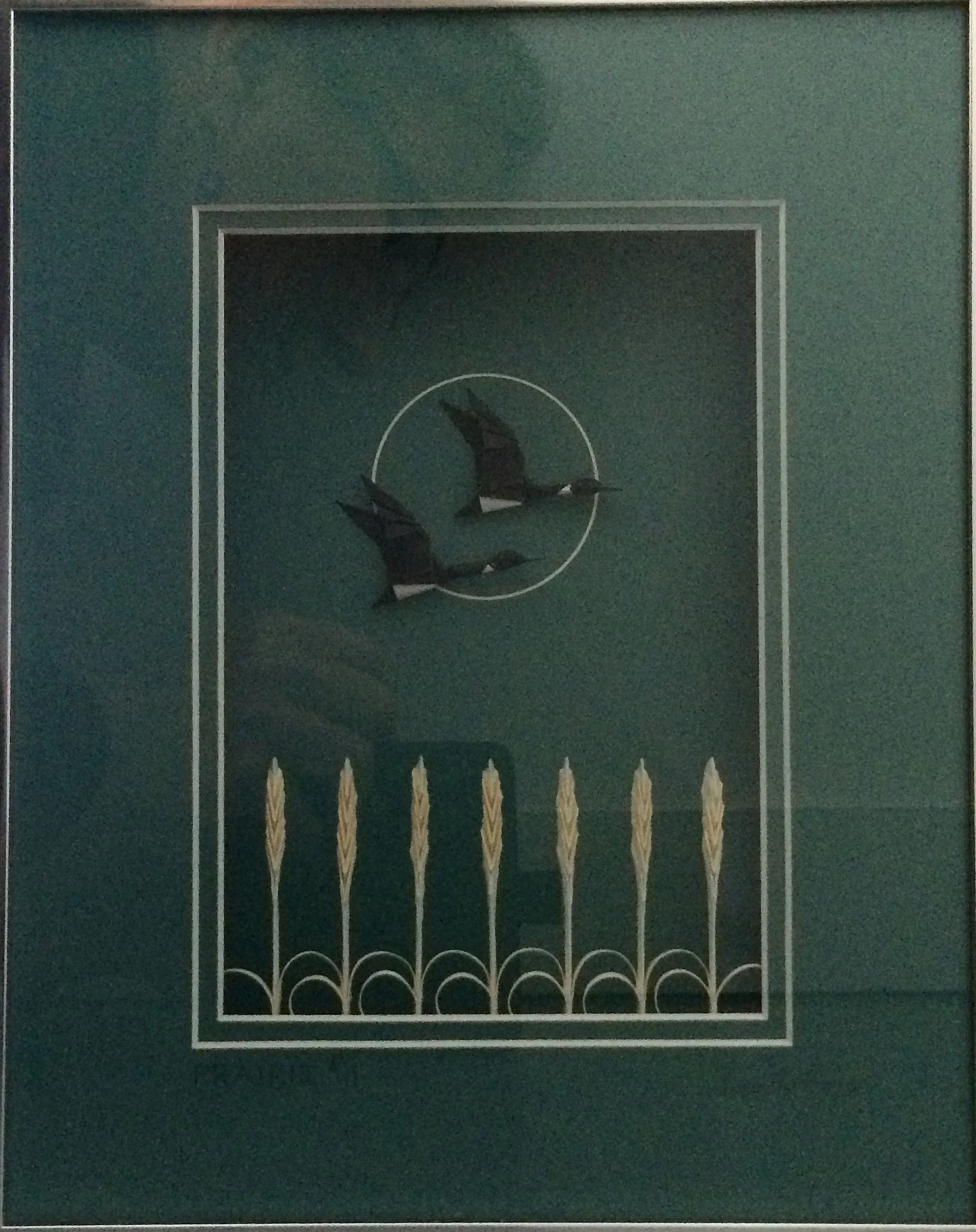 Ba-Hung Tran origami Prairie 3, framed