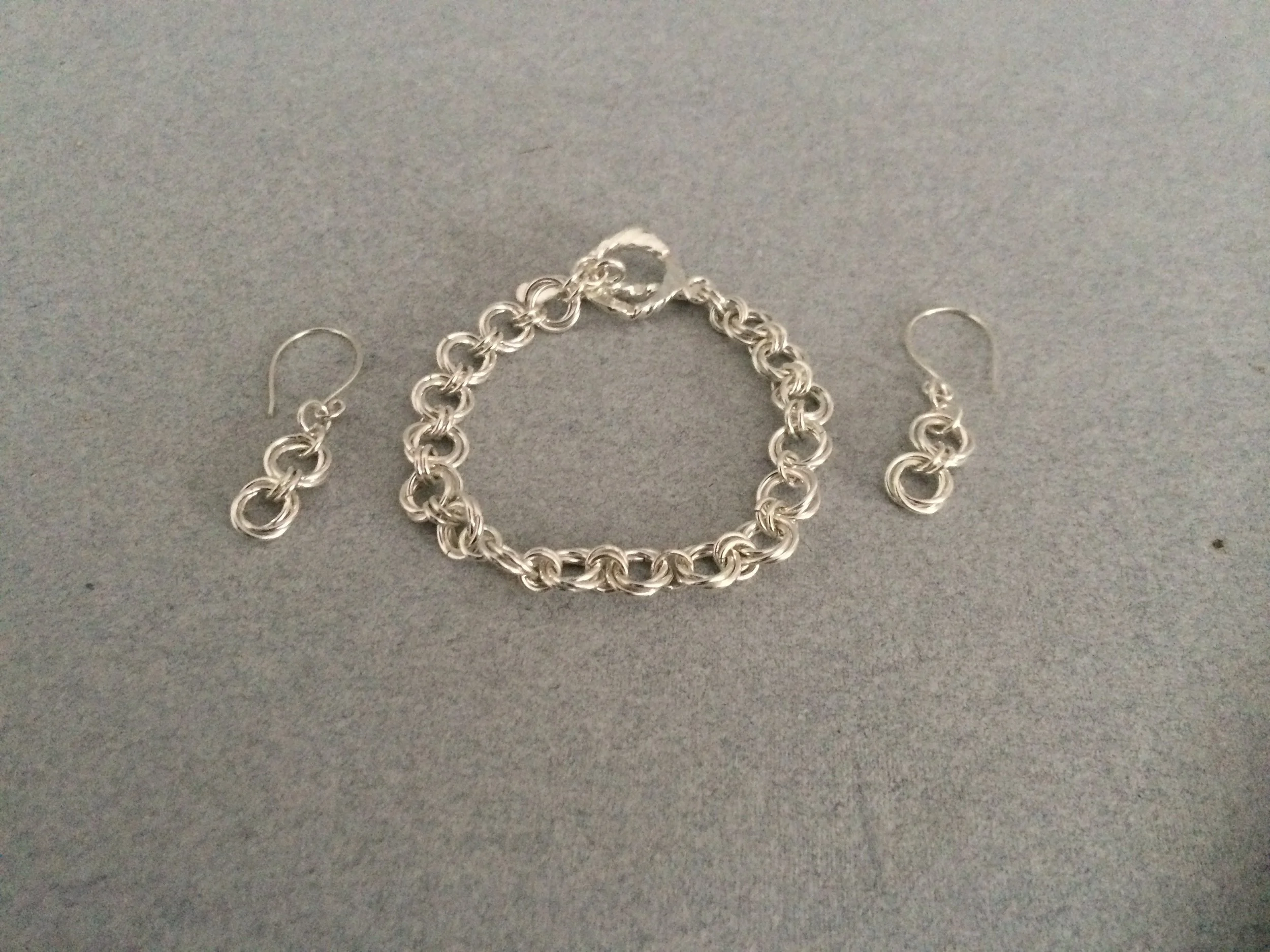 Chain Maille Bracelet &amp; Earring Set