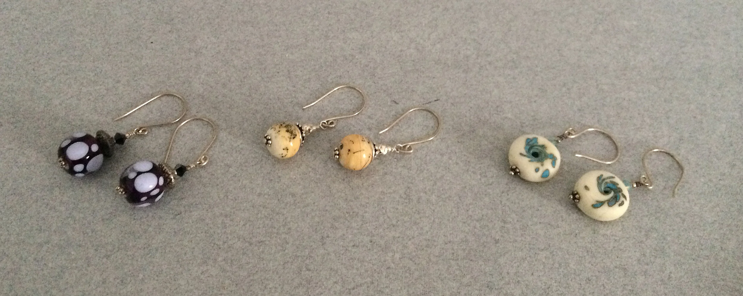 D L ynne Bowland 3 Pairs of Earrings