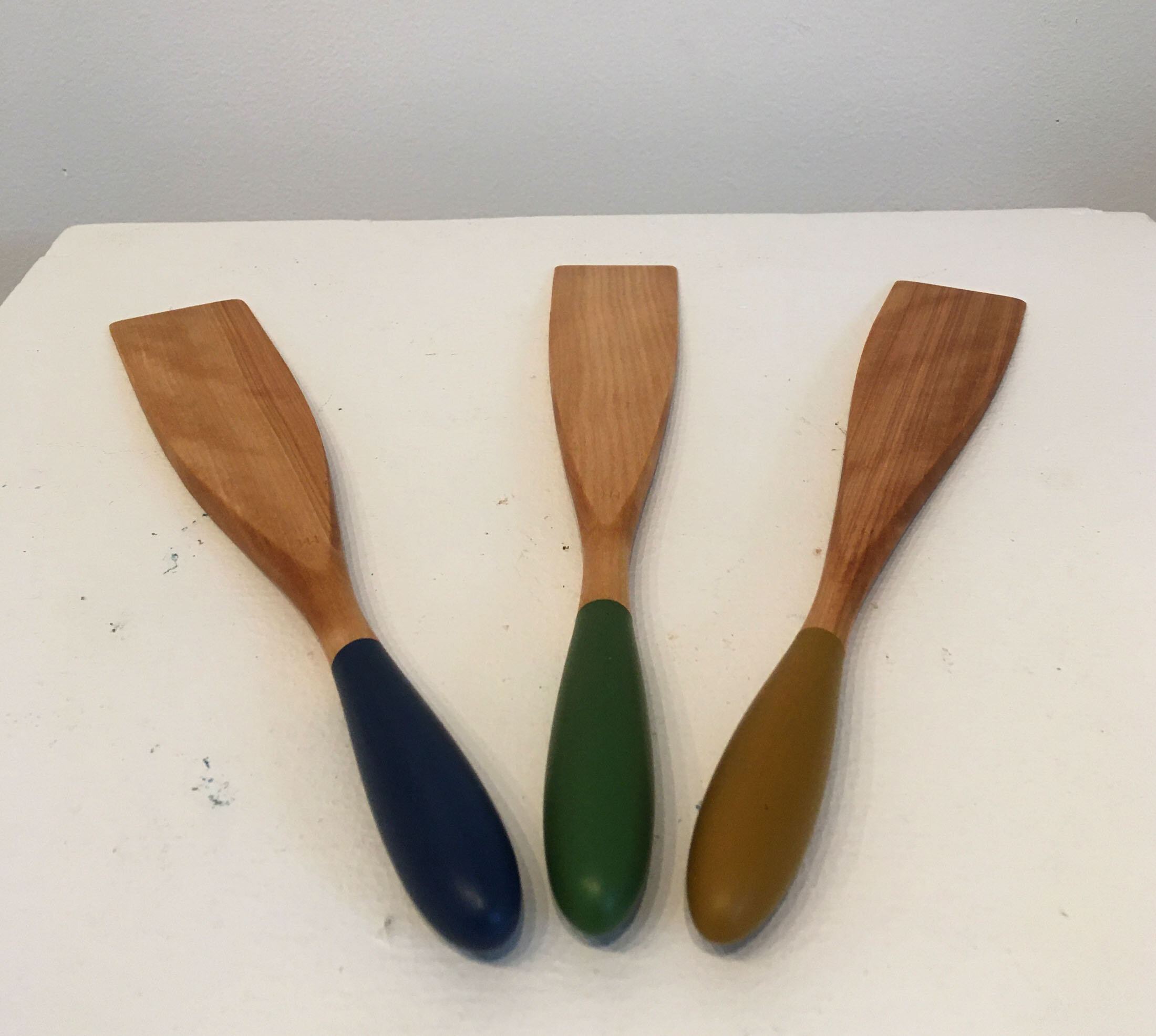 Michael Hosaluk Narrow Spatula/stir Stick Painted Handle