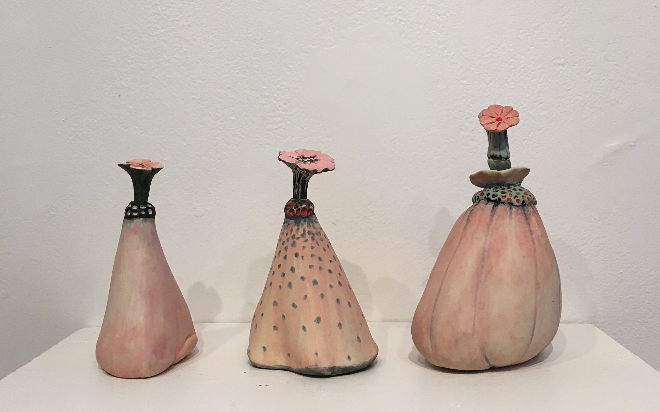 Anita Rocamora Small Coral Pink Bud Perfume Bottles (left)