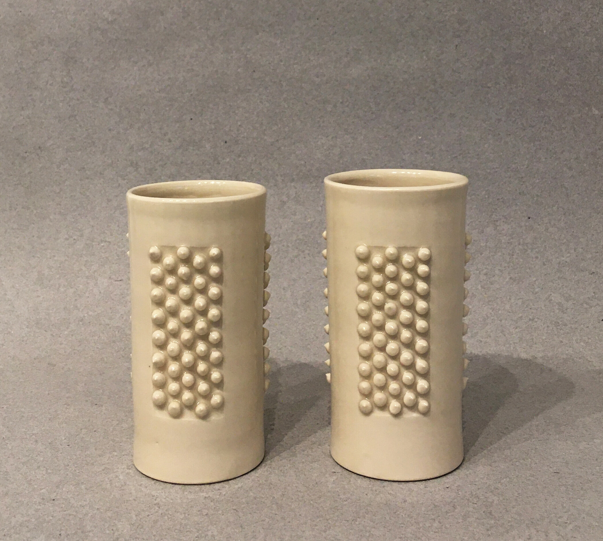 Dee Funk White Spike Tumblers ( left)