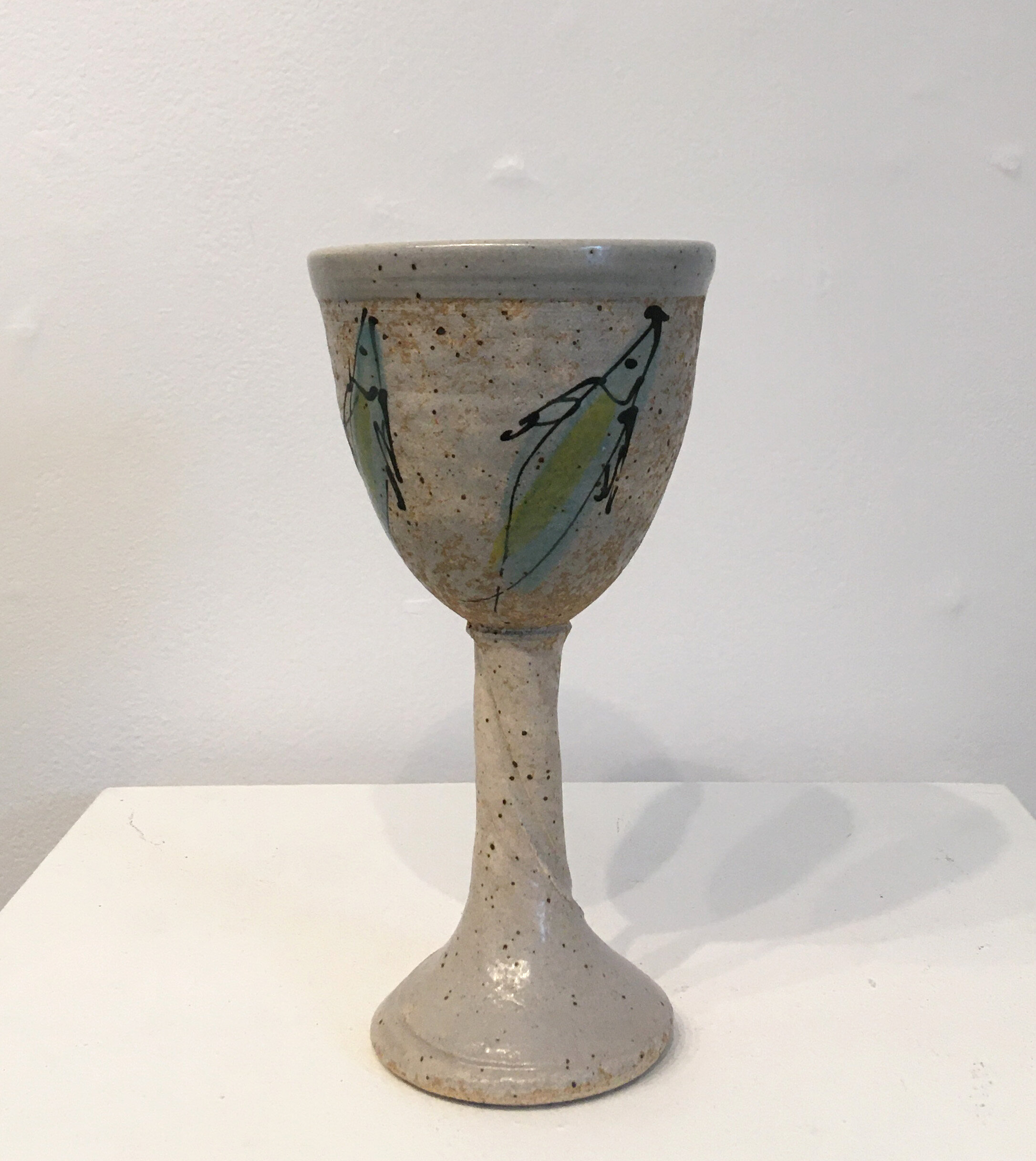 Ken Wilkinson Goblet -Blue Fish