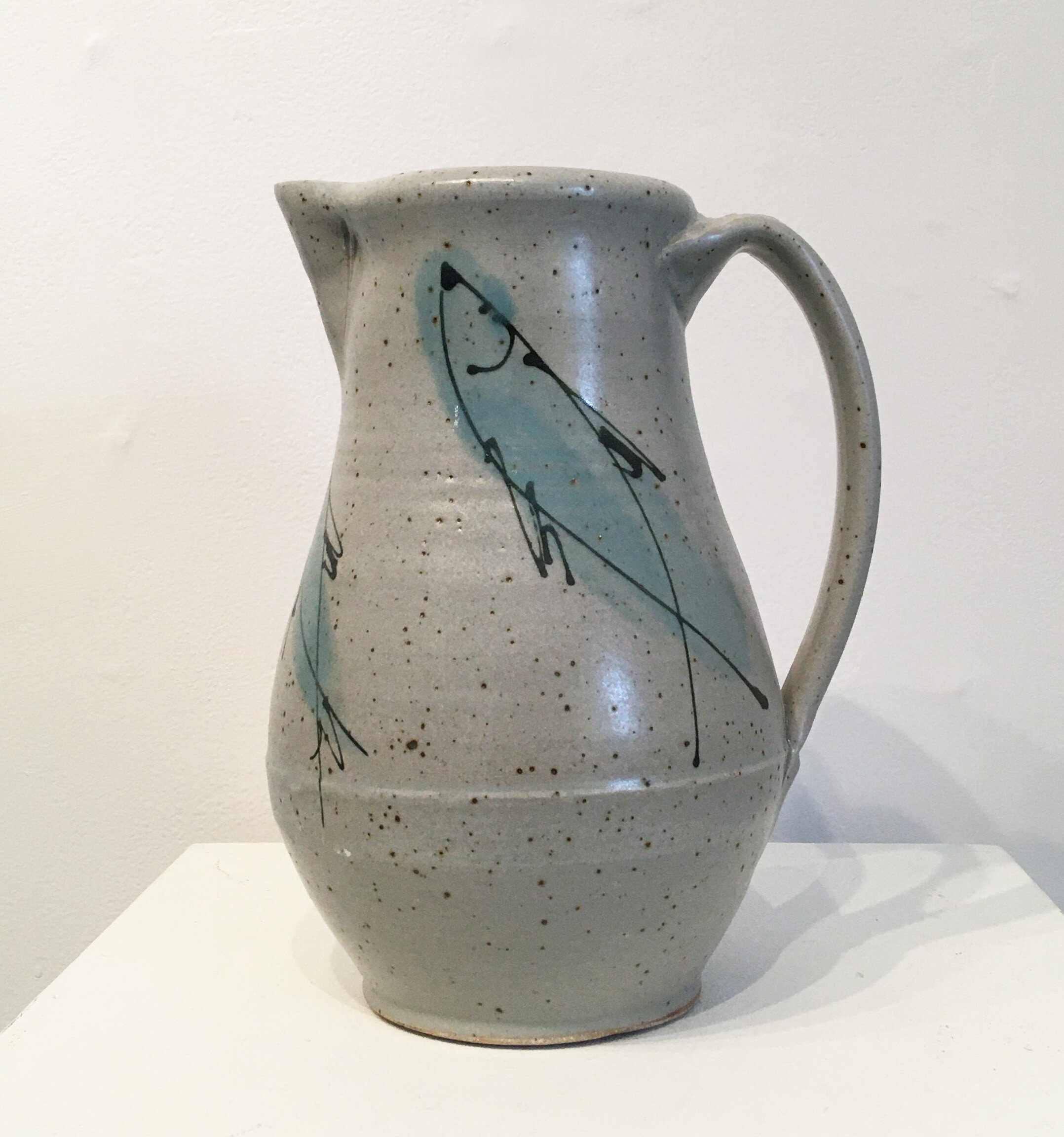 Ken Wilkinson Tall Pitcher blue fish