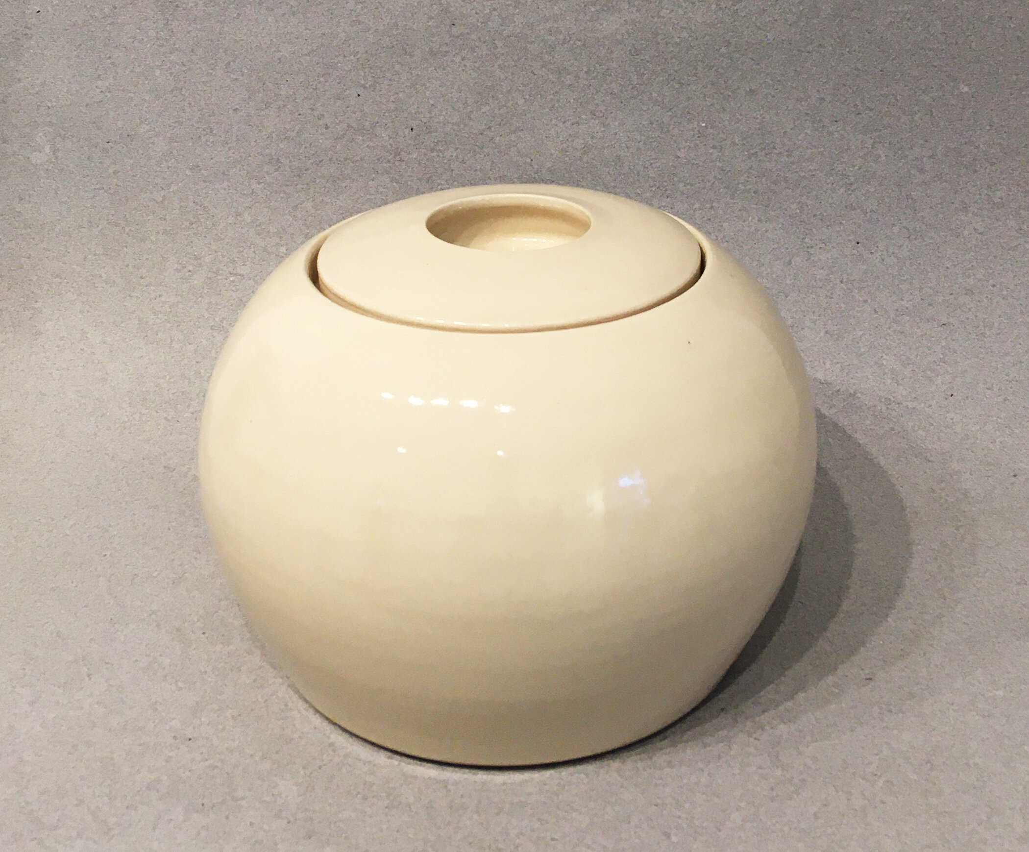Dee Funk Lidded White Jar  