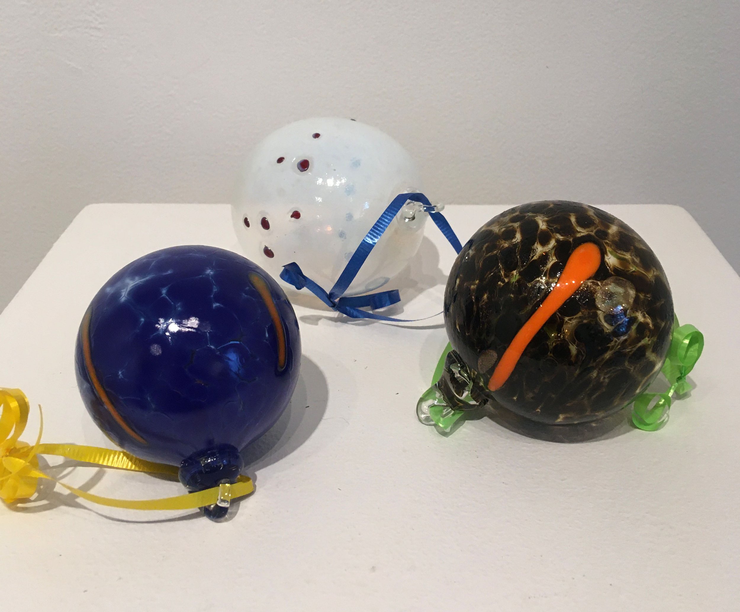 Bonny Houston Glass Balls  (left) indigo