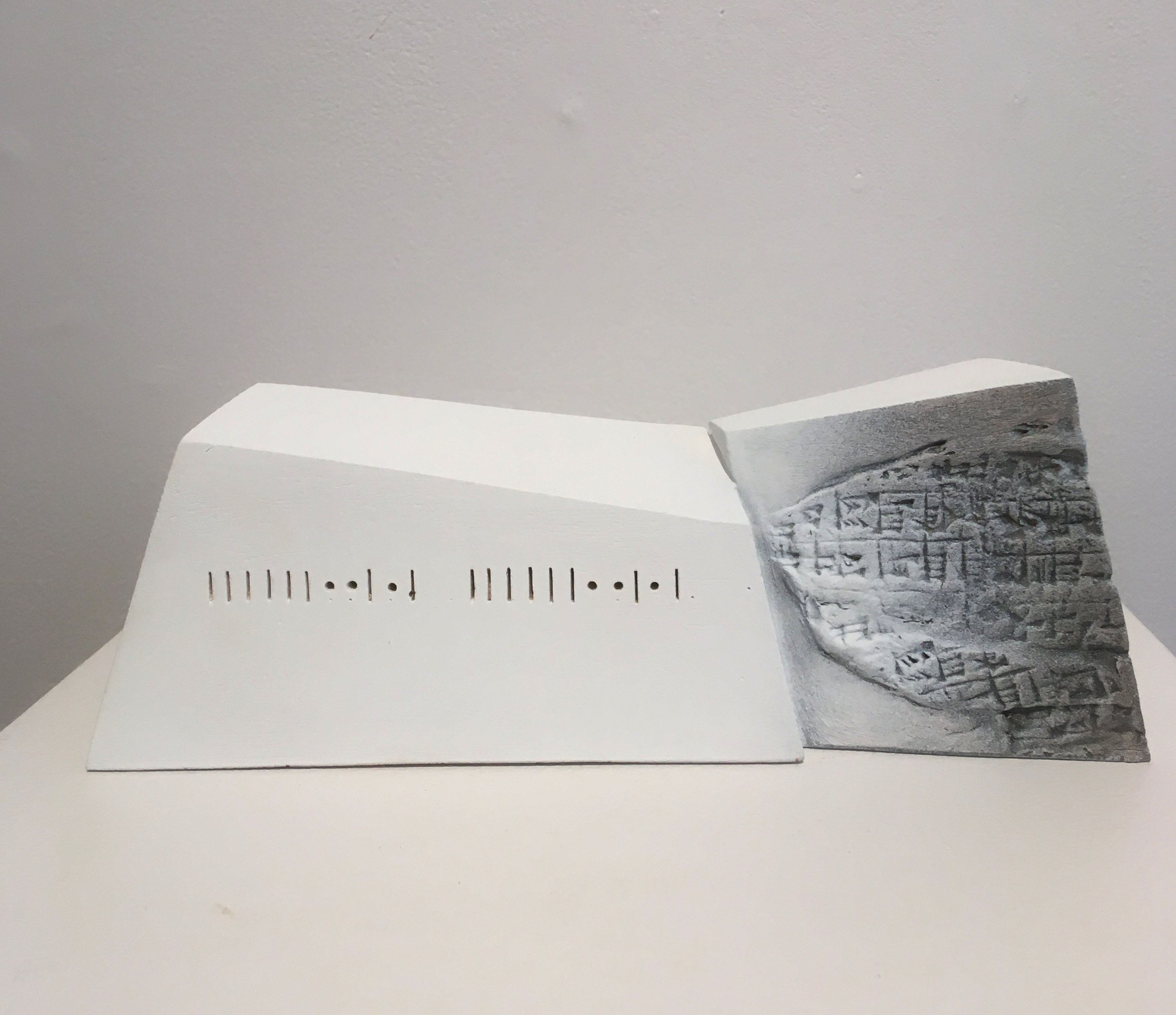 Sandra Ledingham "From Cuneiform to Binary - Juxtaposing 4000 years of Civilization"           detail 