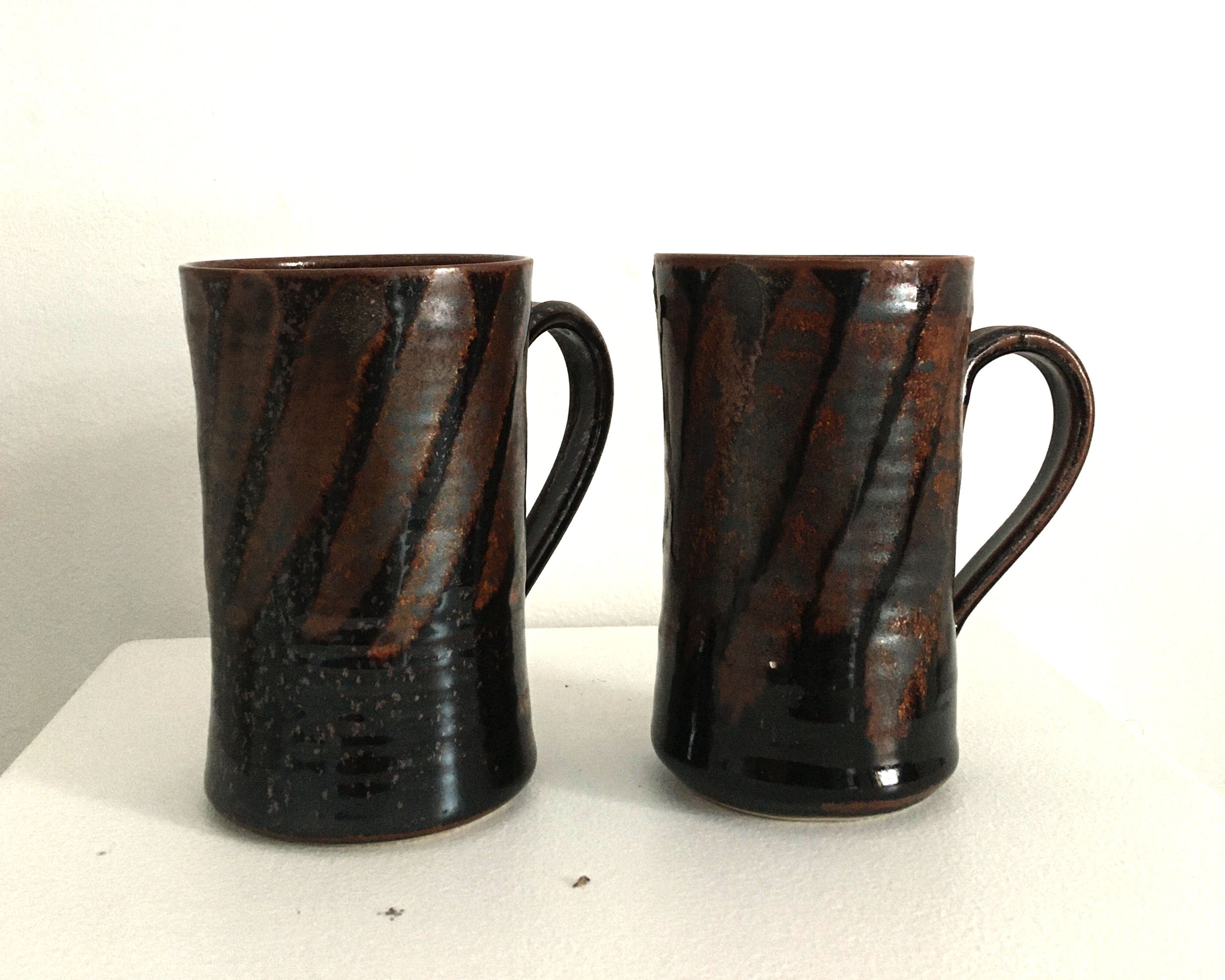 Gail Carlson Tall Mug Iron Brown (right)