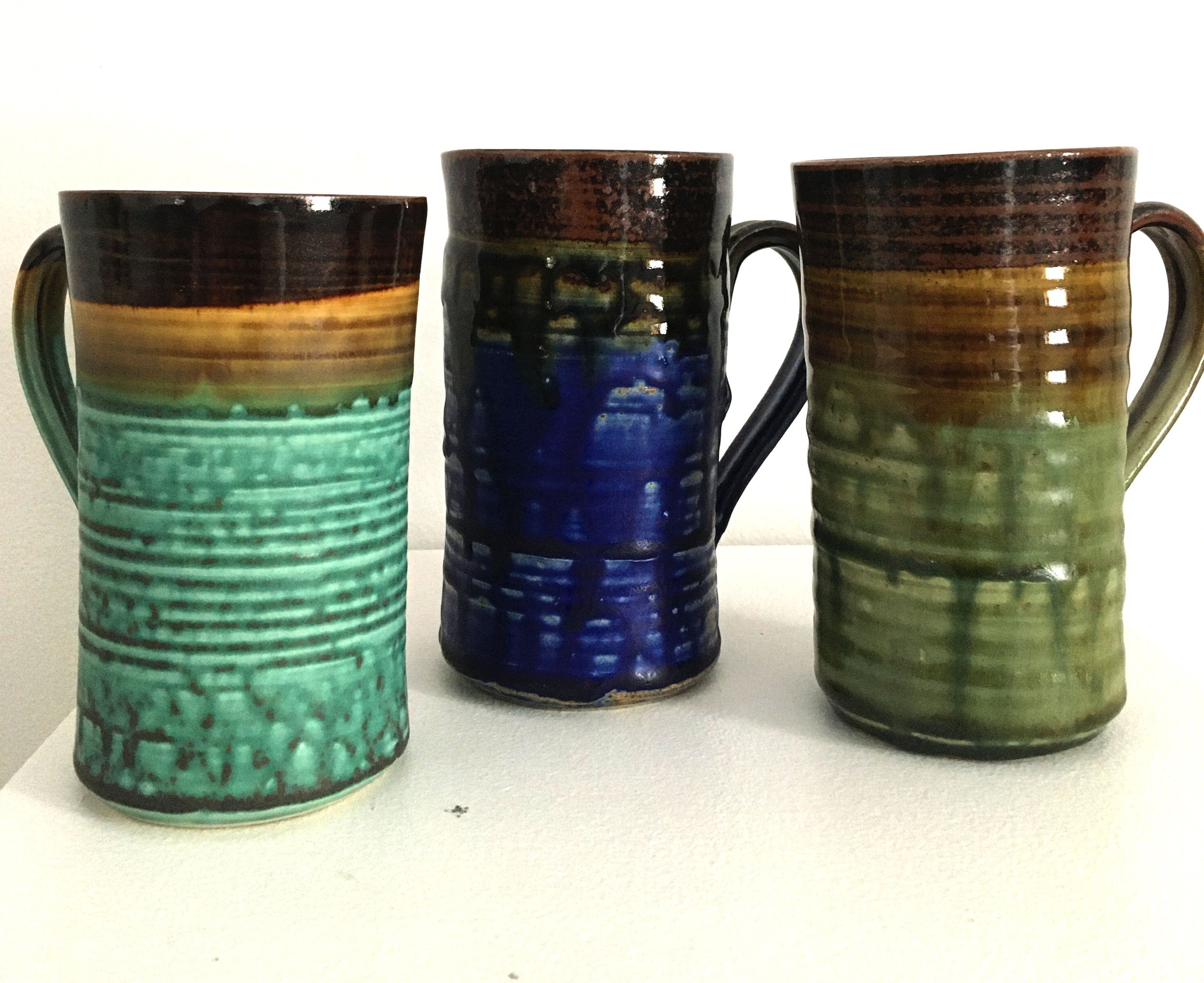 Gail Carlson Tall Mug Cobalt blue &amp; Iron (centre)