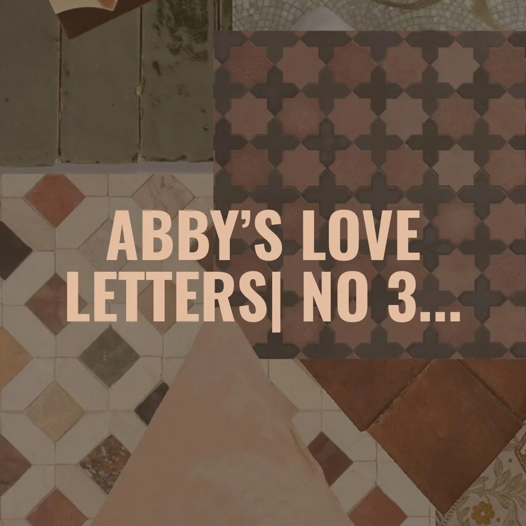 Finally posted a thought I had while traveling this summer...
My love of tile and how it pulls that Earth energy big time. Walking barefoot across tiled floors on a warm day is a small tactile luxury.
Read a little about it and see a few of my favori