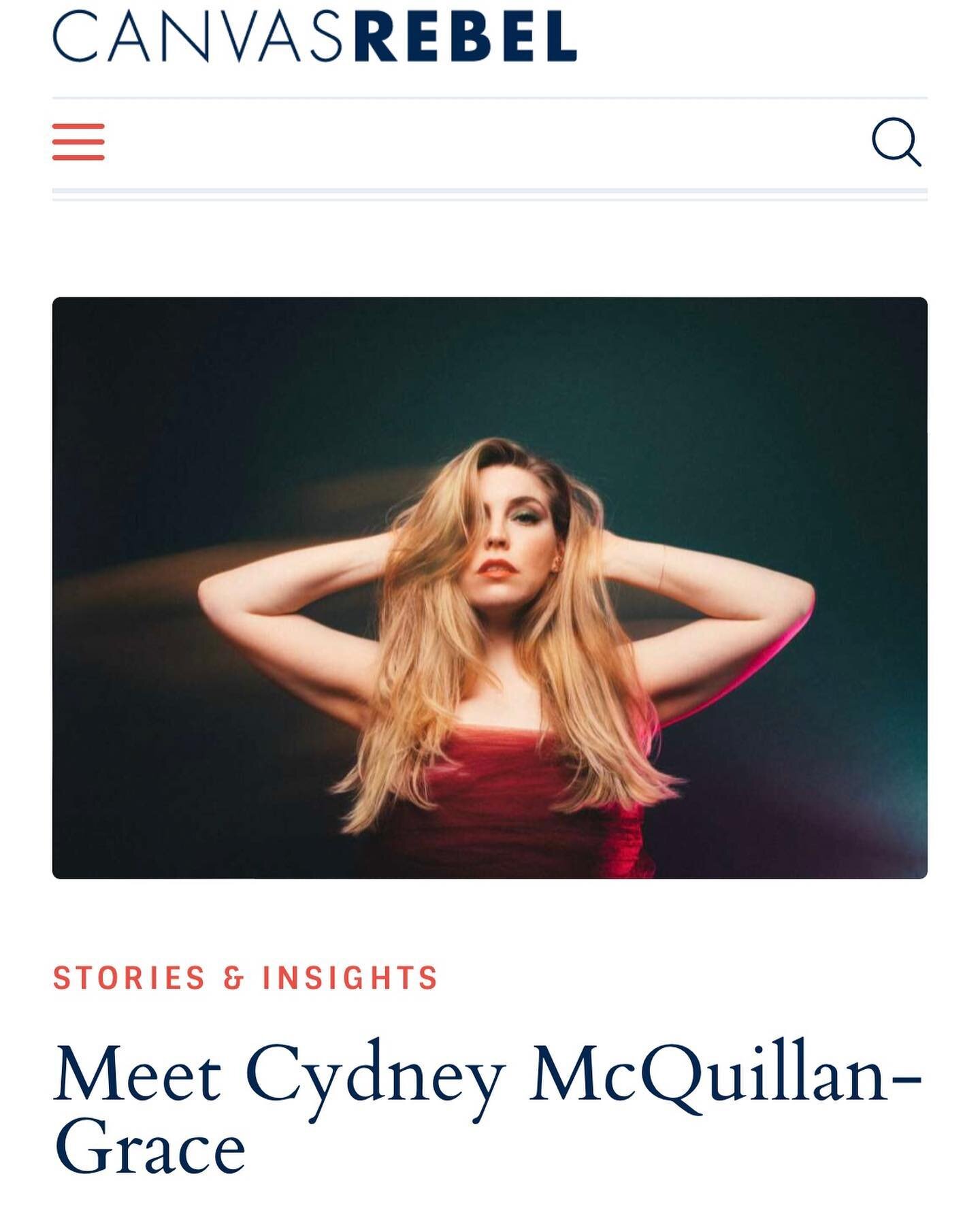 Thanks so much to @canvasrebel for this feature, and for giving artists the platform to showcase their projects!  You can read the full interview by clicking the link in my bio :)
.
.
.
.
#canvasrebel #interview #cydney #singer #singersongwriter #ori