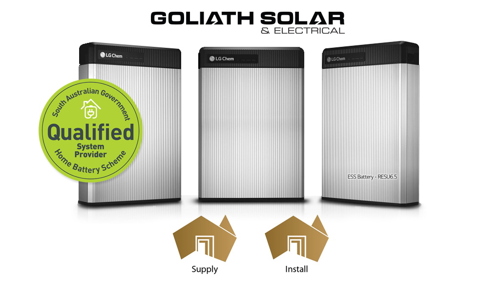 Goliath Solar & Electrical are proud to be a provider in the South Australian home battery scheme . Stay in tune with our upcoming product announcements view our Home Battery Scheme offering.