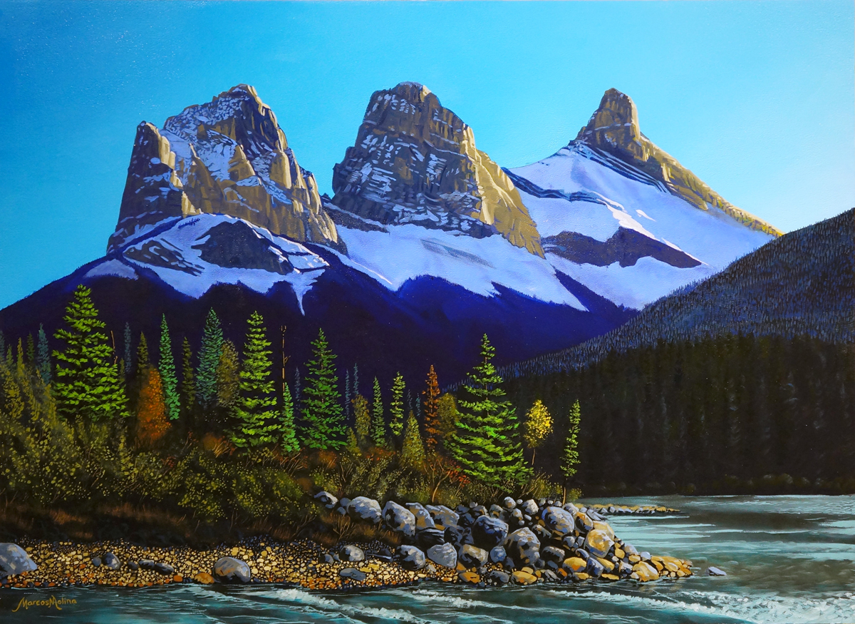 FLOATING TOWARDS THREE SISTERS - SOLD