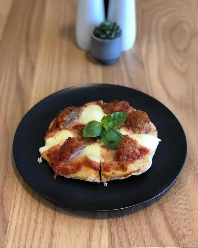 // Nonna roses meatball pizza, tomorrow until sold out. 💕#therealnonnasofinstagram