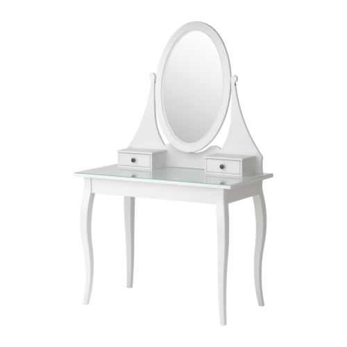 IKEA HEMNES dressing table,     $489  Mirror, mirror on the wall, who is the fairest of them all?  If you fancy fairy tail looking mirrors, and classic lines, the HEMNES is for you.