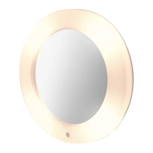 IKEA LILLJORM mirror,   $88  You can hang it against the wall and you would have a purposeful mirror with light atop your dressing table.