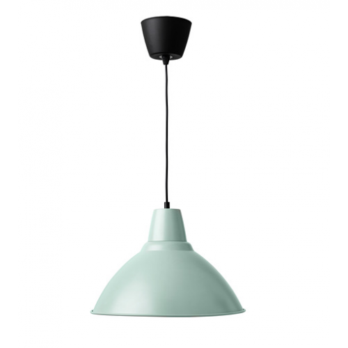 IKEA FOTO pendant lamp  , $39  Pendant lamps are a must in a cafe. The FOTO will focus light where you want it and leave mysterious, warm shadows where you don’t.