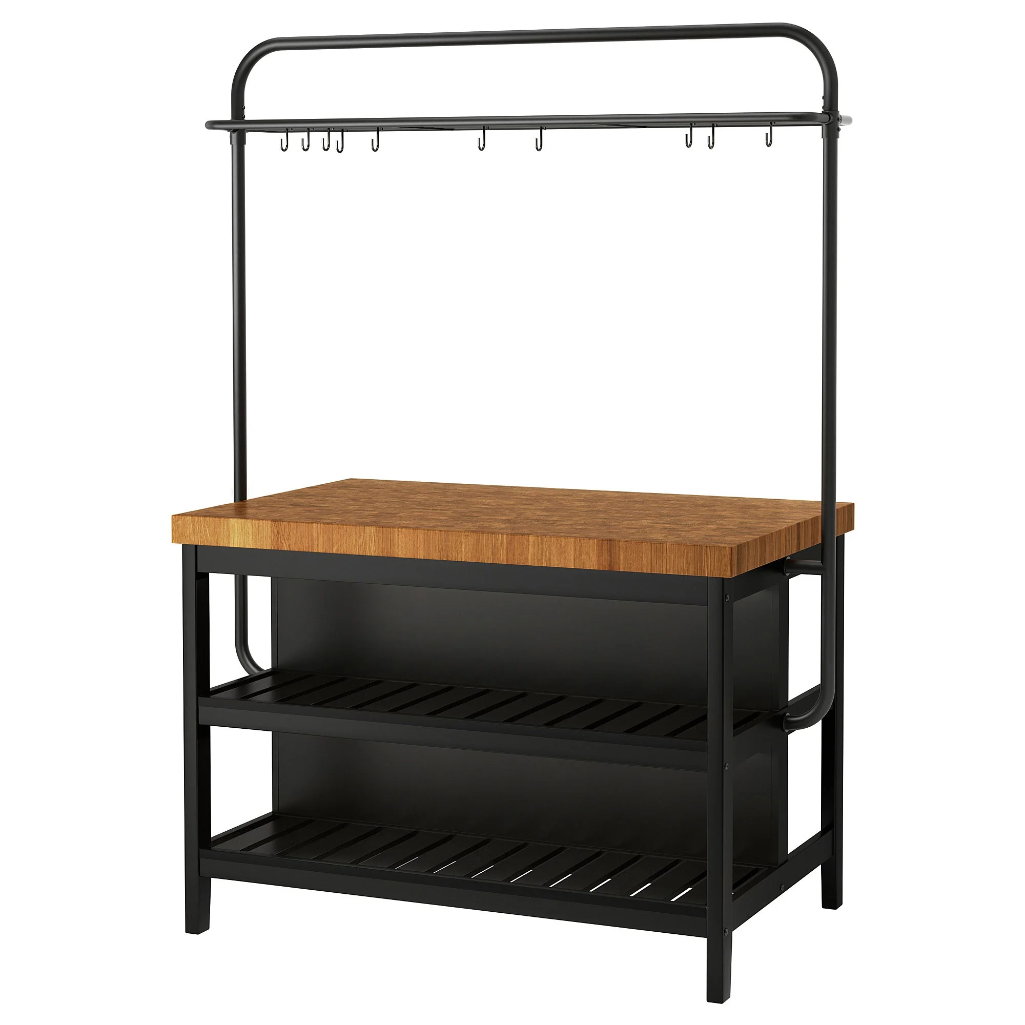 IKEA VADHOLMA kitchen island (black &amp; oak   ),  $1399