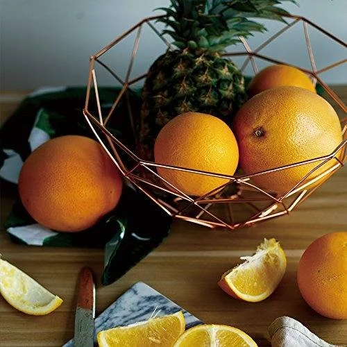    Nordic Basket Rose Gold    Perfect for storing and displaying those yummy fruits! 