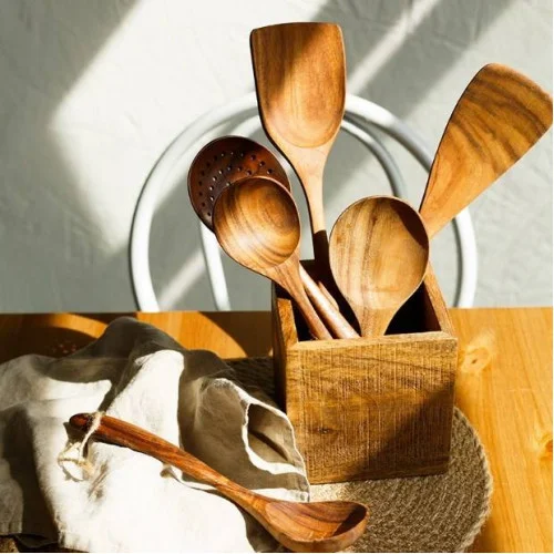    Non-stick Wooden Spatula    These wooden spatulas are great cooking companions. And they don’t stick so they can be used with any cooking surface without scratching it. 