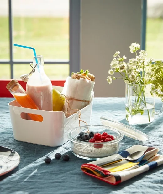 IKEA VARIERA box, $11    IKEA RIMFORSA tubes, $34.99