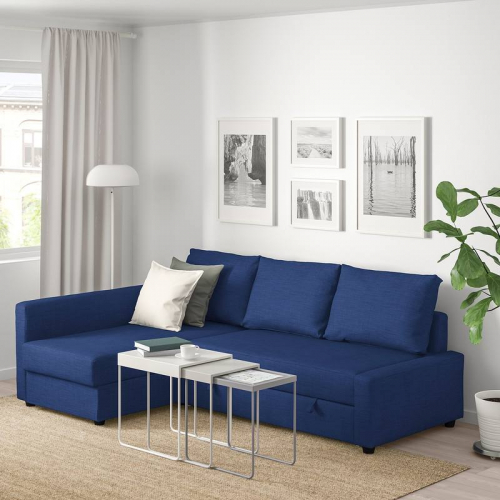 IKEA FRIHETEN sofa bed, blue, $1,199