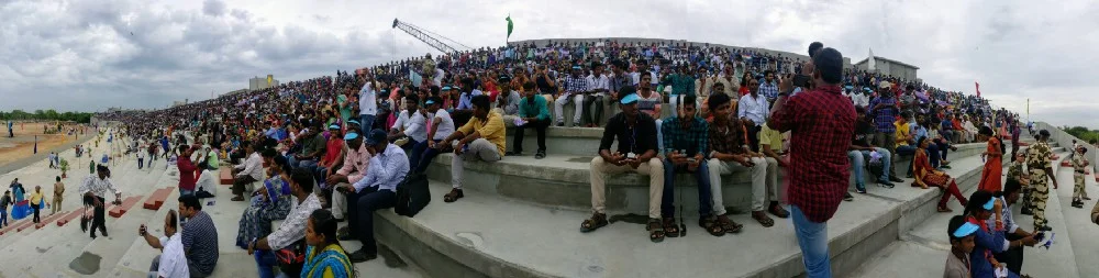 The launch view gallery at Sriharikota
