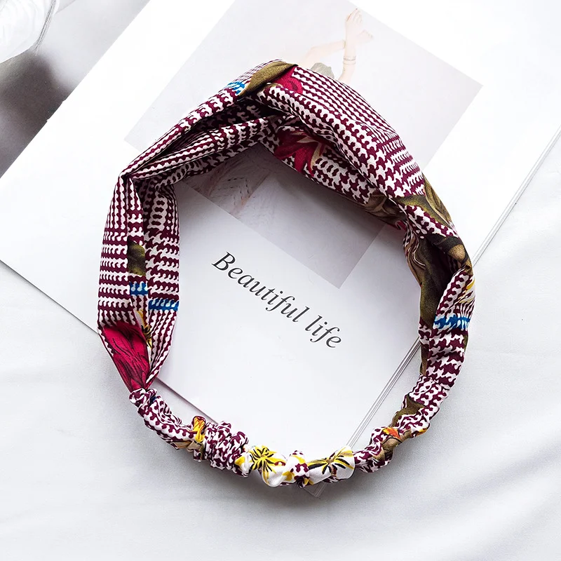 Red Striped Knot Headband