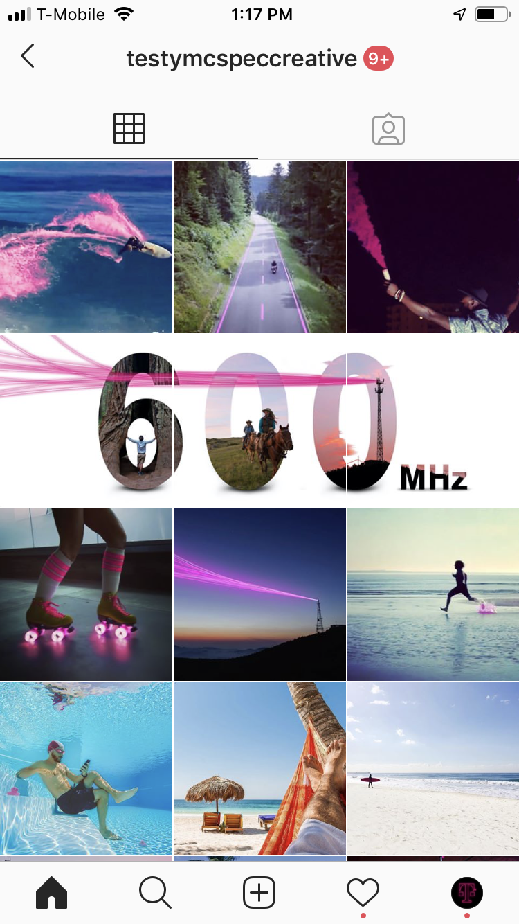 Instagram layout