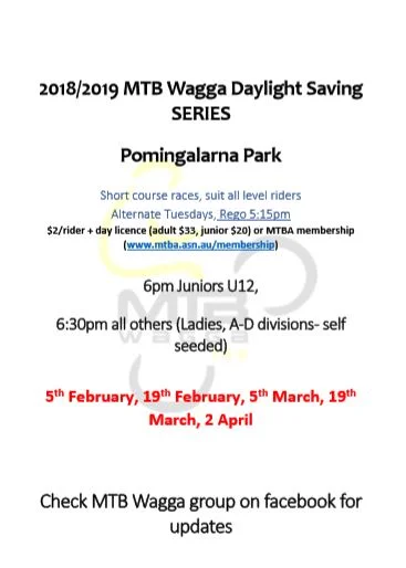 Daylight Savings Series 2018/19