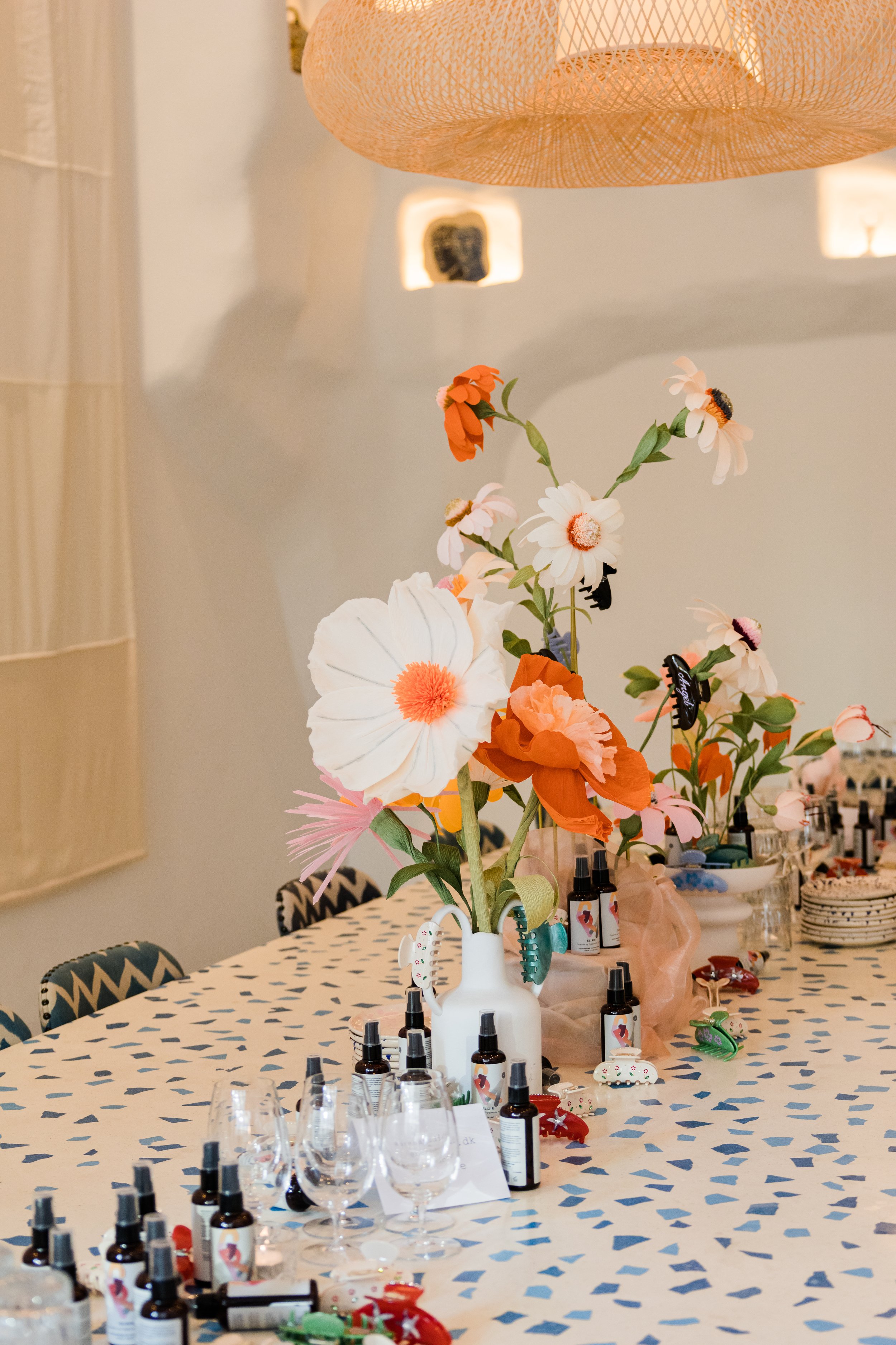 Blomsterinstallationer til PR event