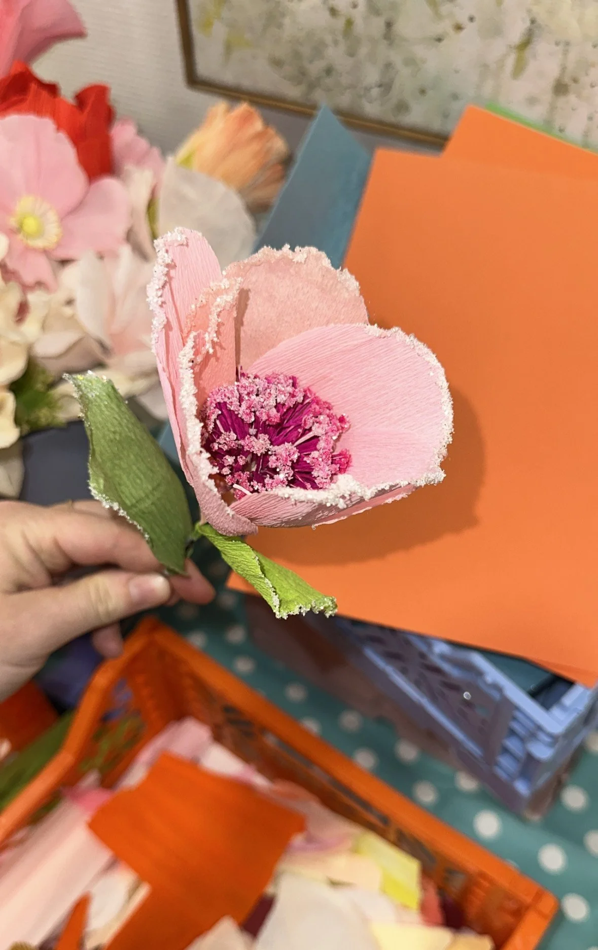 Workshop i papirblomster for børn - alt skabt af papirrester 🌸🌼💫