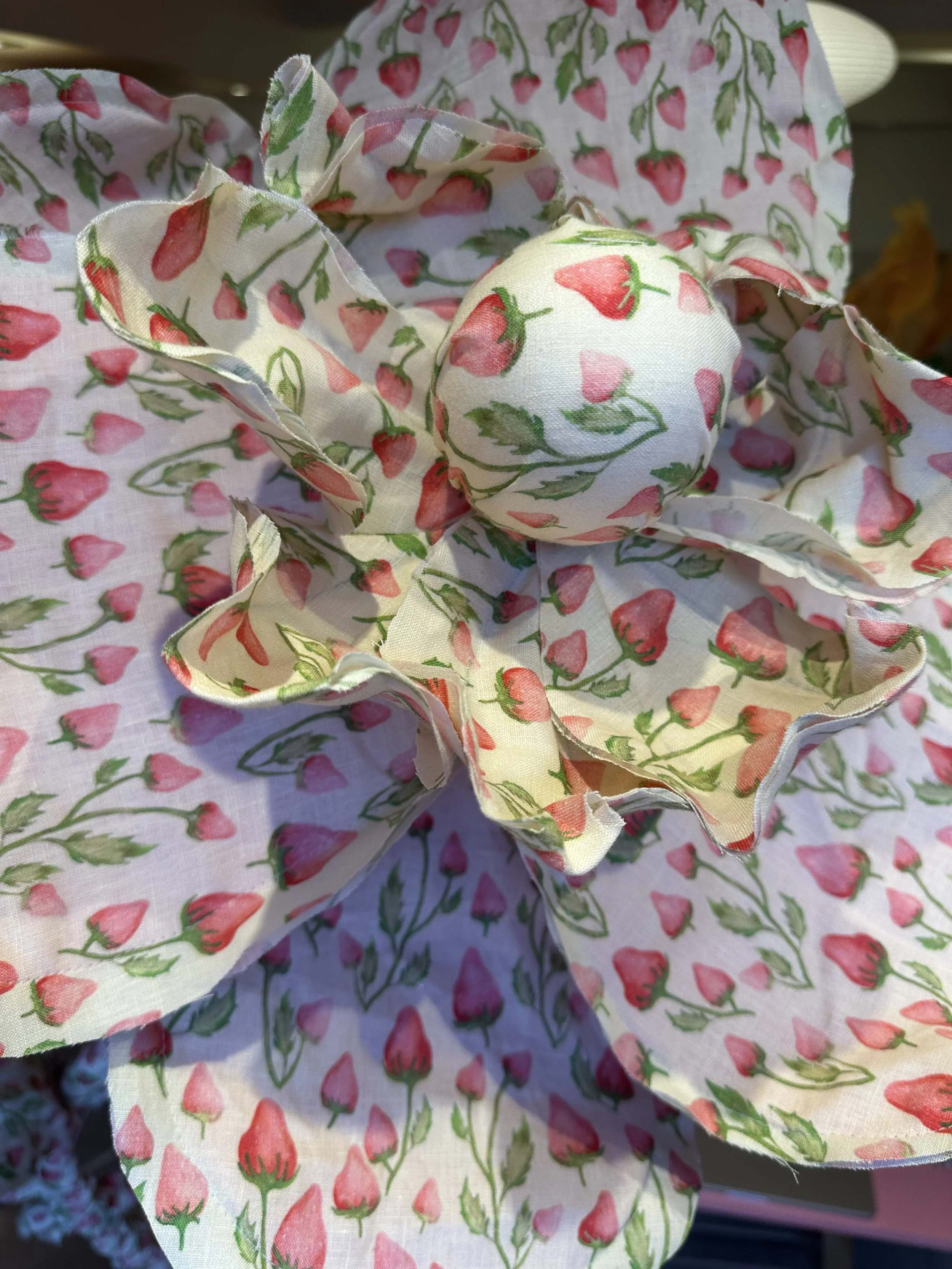 Stofblomster for Helmstedt af left-overs 🍓🌸🍓