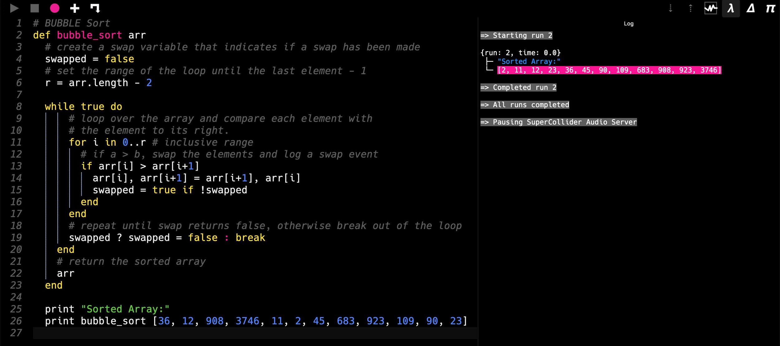 Bubble Sort in C++