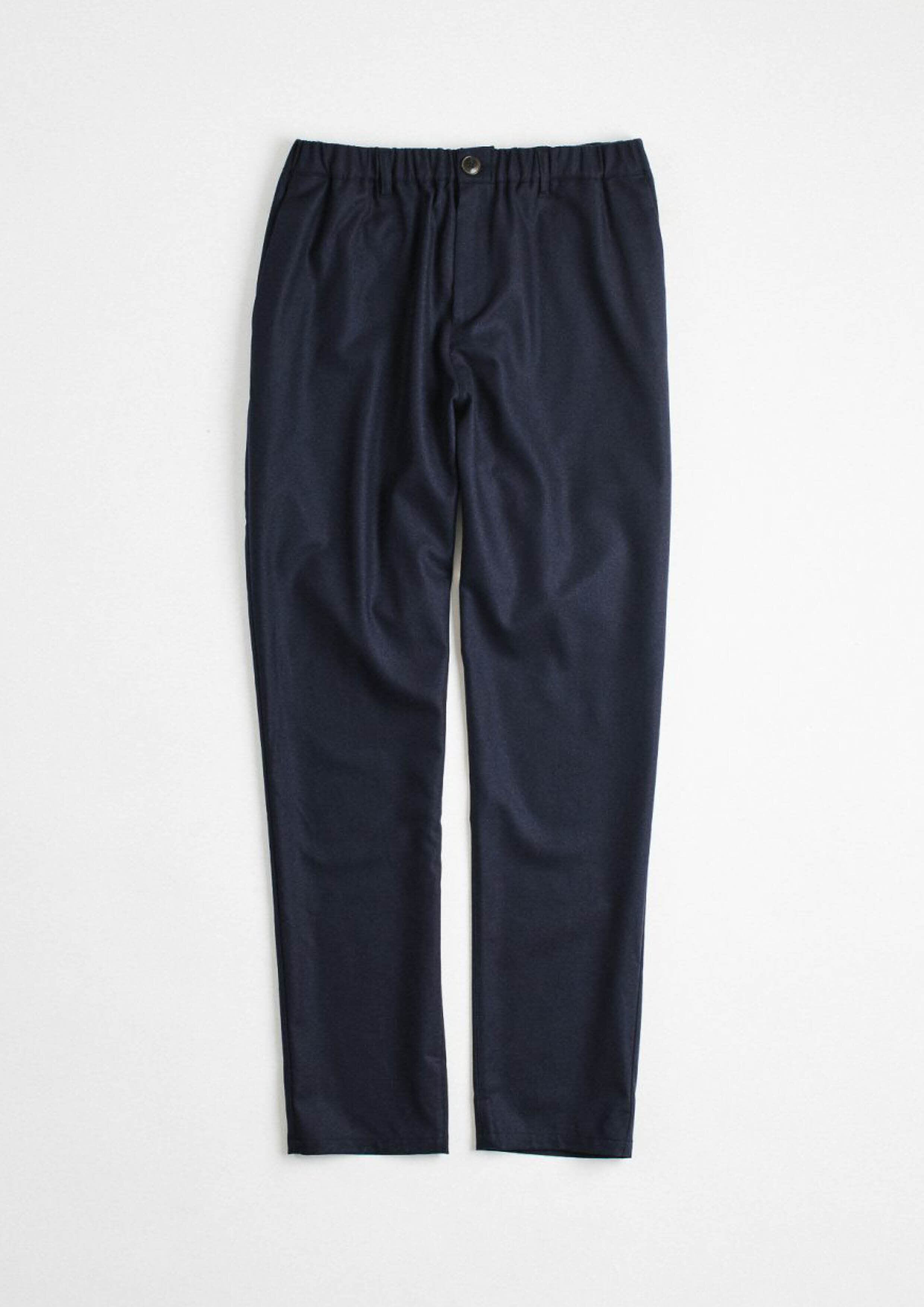 ELASTICATED WIDE TROUSERS BLACK 