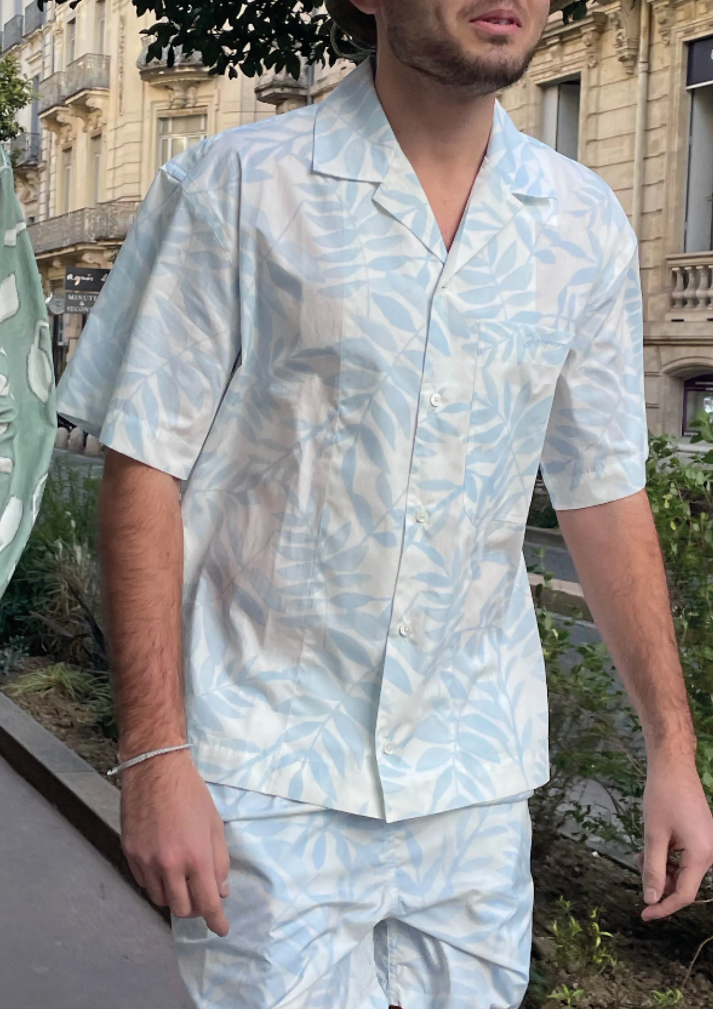JACQUEMUS - LA CHEMISE JEAN PRINT BLUE LEAVES — SOLAR MTP - Shop