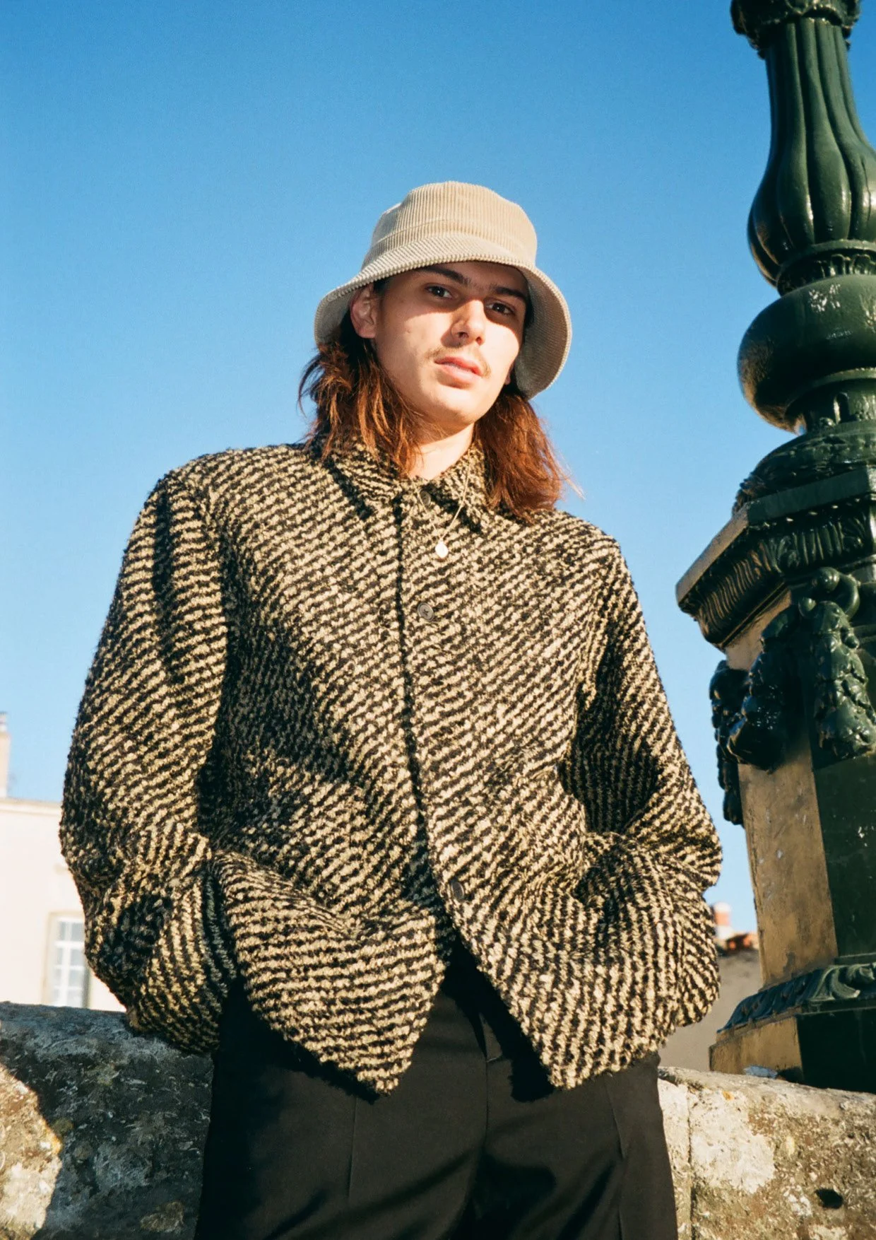 OUR LEGACY - BUCKET HAT CLAY GREY CORD 